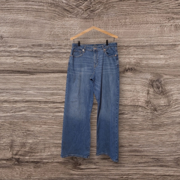 wild fable Denim - Wild Fable Blue Flare Wide Leg Denim Size 12